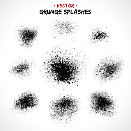 Set of grunge splashes  のイラスト素材