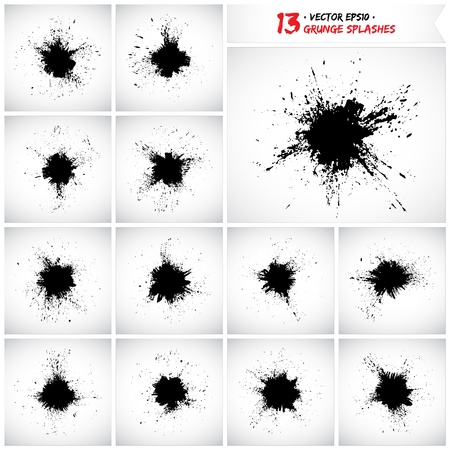 Set of grunge splashes.  のイラスト素材