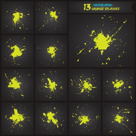 Set of grunge splashes.  のイラスト素材