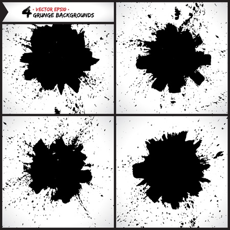 Set of grunge backgrounds. のイラスト素材
