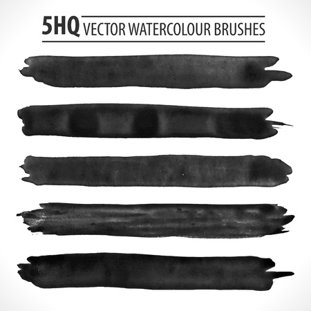Set of watercolor brushes. のイラスト素材