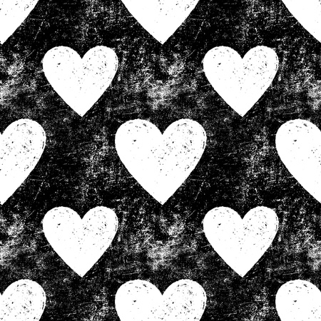 Grunge vector seamless texture with hearts  Heart background  Heart pattern  Love background  Love pattern  Seamless pattern  Retro texture  Vintage texture  Dark texture  Old pattern  Old textureのイラスト素材