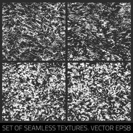 Set of vector seamless texturesのイラスト素材