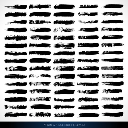 Set of grunge brushes  Design elements   brushes  Watercolor brushes  のイラスト素材