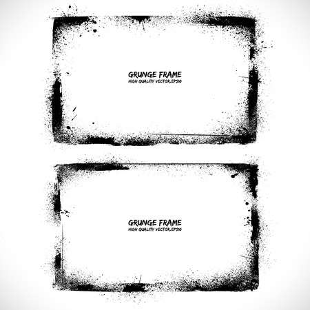 Grunge textured vector frames. のイラスト素材