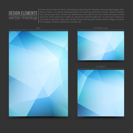 Design vector elements: flyer, business card and invitation. Vector design mockup. Vector print templates. Set of vector banners. Vector design bundleのイラスト素材