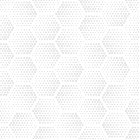 Vector light gray geometric halftone seamless pattern. Retro pointillism vector seamless background. Vector old school design. Vector bright dotted textureのイラスト素材