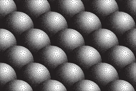 Vector hand made dotwork background in retro and vintage style. Abstract dotted stippling engraving texture. Artistic 3d illusion art illustration. Hand drawn ink workのイラスト素材