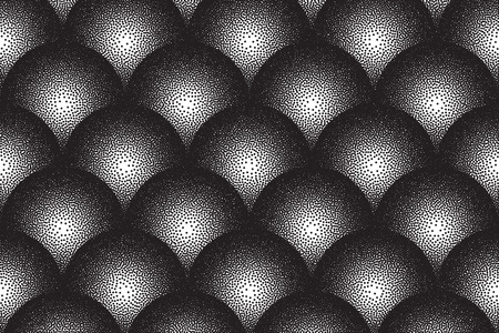Vector hand made dotwork background in retro and vintage style. Abstract dotted stippling engraving texture. Artistic 3d illusion art illustration. Hand drawn ink workのイラスト素材