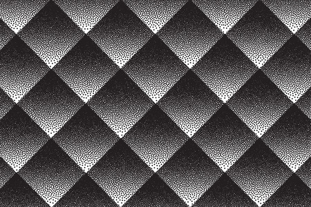 Vector hand made dotwork background in retro and vintage style. Abstract dotted stippling engraving texture. Artistic 3d illusion art illustration. Hand drawn ink workのイラスト素材