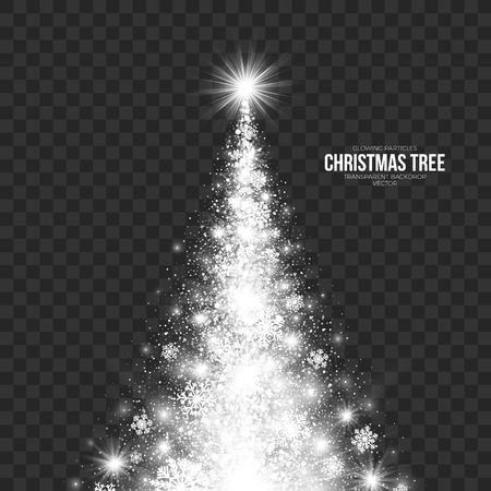 Stylized Christmas Tree on Transparent Background Illustration.のイラスト素材