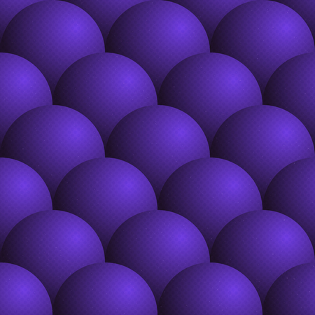 Abstract seamless pattern retro background with textured violet 3d spheresのイラスト素材