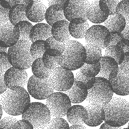 Vector Abstract Stippled Weird Seamless Patternのイラスト素材