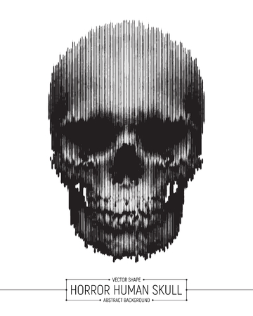 Realistic illustration of human skull.のイラスト素材