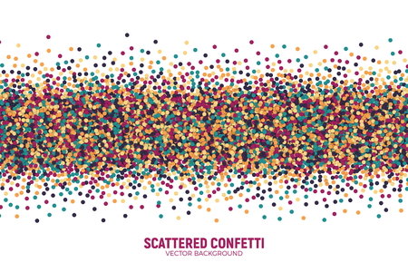 Vector Scattered Motley Confetti White Backgroundのイラスト素材