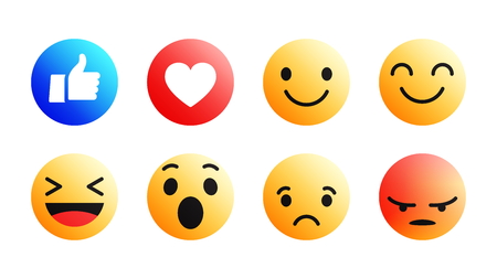 3D Vector Modern Emoji Icons Setのイラスト素材