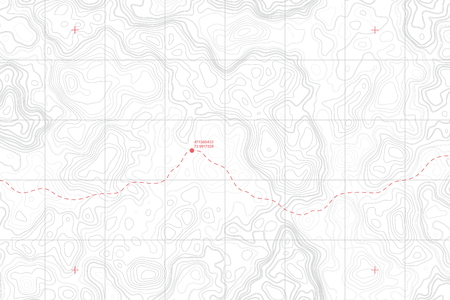 Lie Of The Ground Vector Topographic Detailed Map With Route And Coordinates Abstract Backgroundのイラスト素材