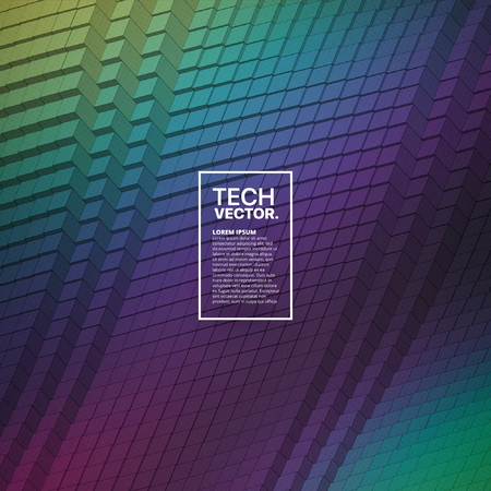 Technology 3D Waveform Abstract Vector Backgroundのイラスト素材