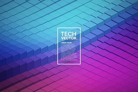 Technology 3D Waveform Abstract Vector Backgroundのイラスト素材