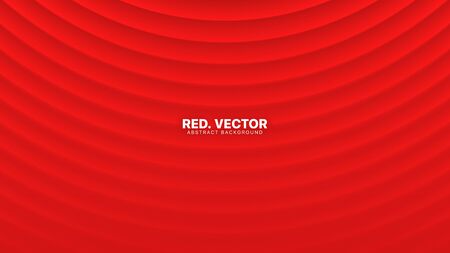 Red Curtain 3D Vector Abstract Background. Luxury Gala Ceremonial Elegant Fancy Decoration. Minimalist Style Bright Wallpaper. Depth Of Field Effectのイラスト素材
