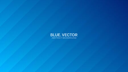 Vector Clear Blank Subtle Business Deep Blue Abstract Background. 3D Conceptual Futuristic Technology Minimalist Illustration. Cyan Empty Surface Wide Wallpaper. Blurred Inclined Lines Backdropのイラスト素材