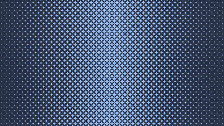 Stars Halftone Pattern Vector Checkered Star Shapes Texture Blue Abstract Background. Faded Particles Subtle Textured Checker Structure. Half Tone Contrast Graphic Minimalist Geometric Wide Wallpaperのイラスト素材