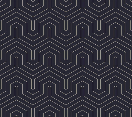 Oriental Seamless Pattern Vector Aesthetic Geometry Ornament Abstract Background. Classic Arabian Design Linear Texture Repetitive Luxury Wallpaper. Arab Ornamental Grid Endless Line Art Illustrationのイラスト素材