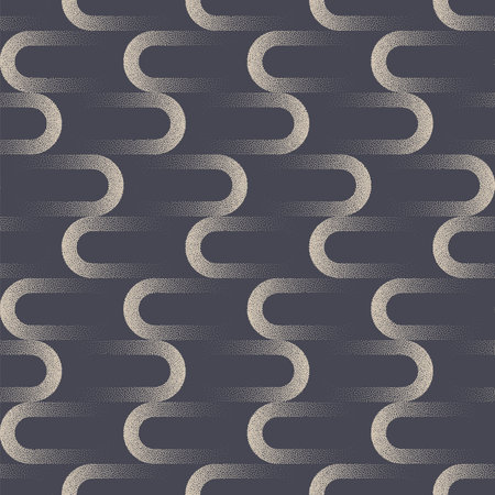Trendy Fashionable Seamless Pattern Vector Dynamic Motion Abstract Background. Apparel Design Textile Print Repetitive Energetic Flow Abstraction Subtle Texture. Continuous Half Tone Art Illustrationのイラスト素材