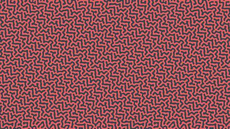 Angled Tangled Lines Dynamic Pattern Vector Psychedelic Red Black Abstract Background. Unusual Intricate Oblique Structure Modern Bizarre Abstraction. Complexity Texture Acid Trip Art Illustrationのイラスト素材