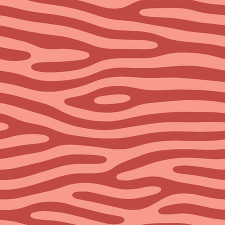 Coral Colored Natural Wild Seamless Pattern Vector Trendy Stylish Abstract Background. Wildlife Animal Print Textile Design Repetitive Graphical Wallpaper. Continuous Motif Aesthetical Art Abstractionのイラスト素材