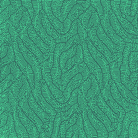 Biochemistry Biotechnology Microbiology Biology Chemistry Turquoise Vector Background. Turing Diffusion Abstract Organic Pattern. Complex Structure Psychedelic Abstraction Modern Art Illustrationのイラスト素材