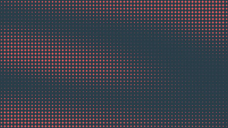 Red Circular Halftone Pattern Blurred Motion Effect Texture Vector Conceptual Abstract Background. Ultra Modern Minimalistic Brutalism Style Half Tone Graphics. Retro Futuristic Tech Art Illustrationのイラスト素材