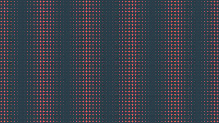 Circular Halftone Pattern Vector Interference Effect Red Black Abstract Background. Retro Futuristic Technology Art Illustration. Minimalist Brutalism Y2K Style Half Tone Graphics Striped Abstractionのイラスト素材