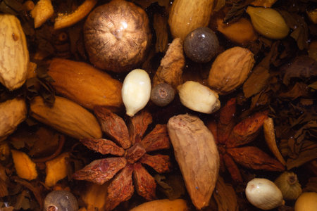 Fragrant Christmas drink with star anise Nutmeg raisin cardamom citrus