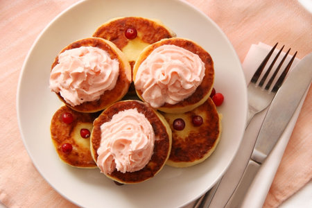 Cakes made of cottage cheese.の写真素材