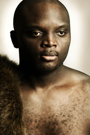 Portrait of a young African man.の写真素材