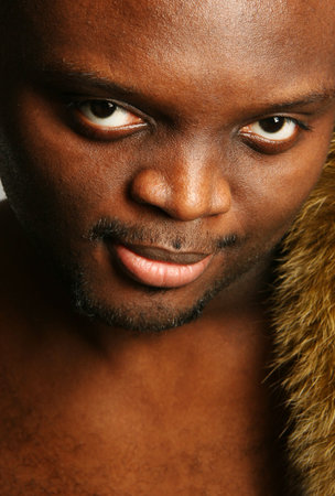 Portrait of a young African man.の写真素材