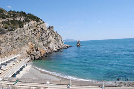 Coast of the Mediterranean Sea in Montenegro, Budva.の写真素材
