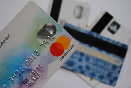 bank cards filled our worldの写真素材