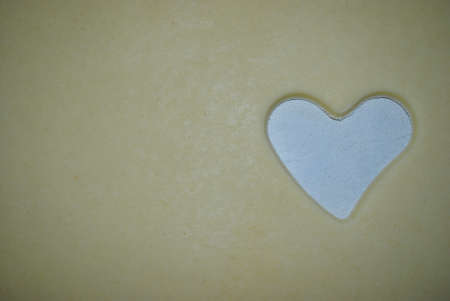 heart cut in dough, blank for cookiesの写真素材