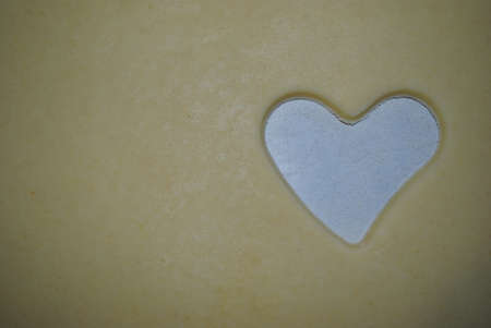 heart cut in dough, blank for cookiesの写真素材