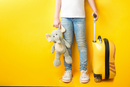 legs of the girl in kazhual dress in jeans and a white T-shirt wの写真素材