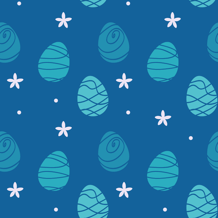 Easter pattern with eggs. Vector illustrationのイラスト素材