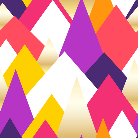 Abstract seamless background with color Triangles. Circus pattern. Vector illustrationのイラスト素材