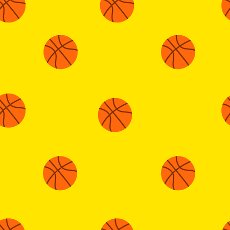 Vector seamless basketball patternのイラスト素材