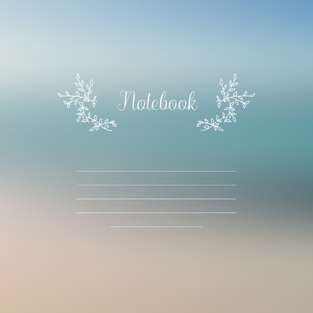 Cover for notebook. Summer blurred  vector background with place for textのイラスト素材