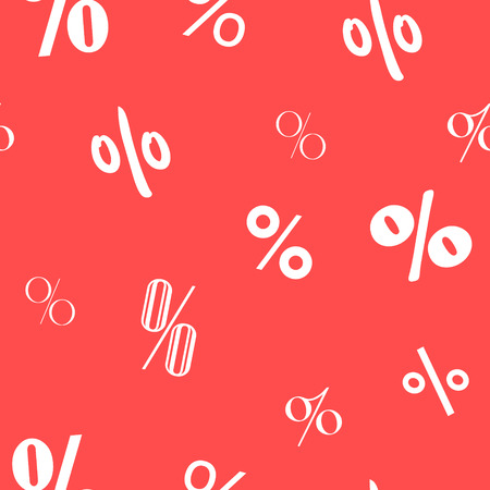 Sale seamless pattern with percent. Vector background.のイラスト素材