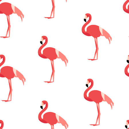 Seamless pattern with flamingo. Ornament for textile and wrapping. Vector background.のイラスト素材