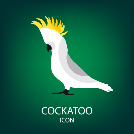 Cockatoo vector icon. Flat design.のイラスト素材
