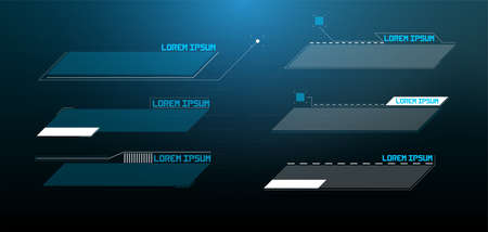 HUD style in network security vector illustration. infographic elements.のイラスト素材